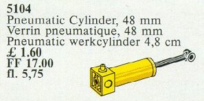 LEGO® Pneumatic Piston Cylinder 48 mm Yellow