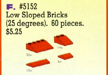 LEGO® Roof Bricks Shallow 25 Degrees Red