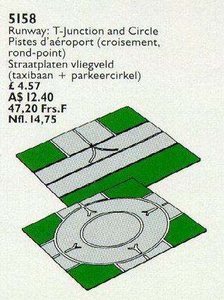 LEGO® Runway T-Junction and Circle Base Plates