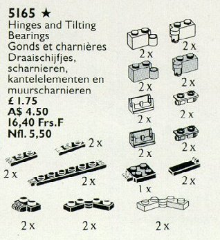 LEGO® Hinges, Couplings and Tilting Bearings