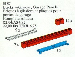 LEGO® Bricks with Groove, Garage Panels