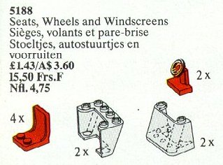 LEGO® Seats, Steering Wheels and Windscreens