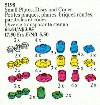LEGO® Small Plates, Disks and Cones