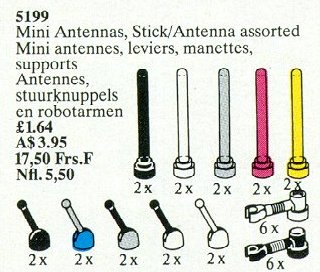 LEGO® Mini Antennas, Assorted Sticks and Antennas