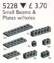 LEGO® Technic Beams and Plates with Holes, Black