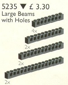 LEGO® 10 Large Technic Beams Black