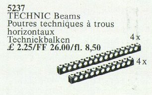 LEGO® 8 Technic Beams Black