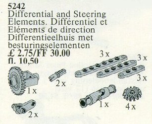 LEGO® Differential Housing and Steering Elements