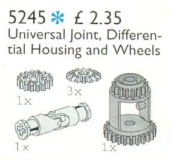 LEGO® Universal Joint, Differential Housing and Gear Wheels