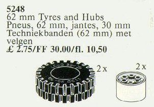 LEGO® 2 Tyres and Hubs 62 mm