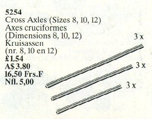 LEGO® Cross Axles Sizes 8, 10 and 12