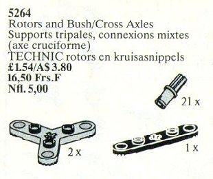 LEGO® Rotors and Bush / Cross Axles