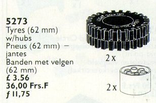 LEGO® Tyres and Hubs 62 mm