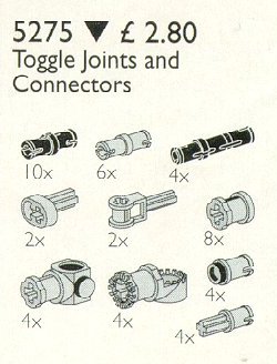 LEGO® Toggle Joints and Connector Pegs and Rods