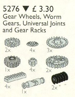 LEGO® Gear Wheels, Worm Gears and Racks, Universal Joints