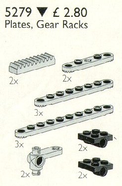LEGO® Steering Elements, Plates and Gear Racks