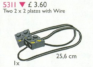 LEGO® Two 2 x 2 Plates with Wire, 25.6 cm