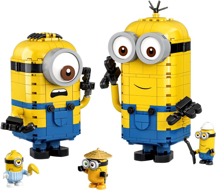 LEGO® Brick-built Minions and their Lair