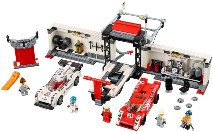 LEGO® Porsche 919 Hybrid and 917K Pit Lane