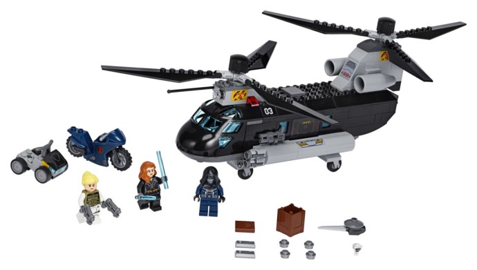 LEGO® Black Widow's Helicopter Chase