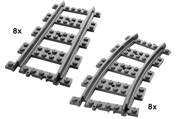 LEGO® Straight and Curved Rails