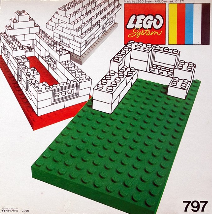 LEGO® 2 Large Baseplates, Grey/White