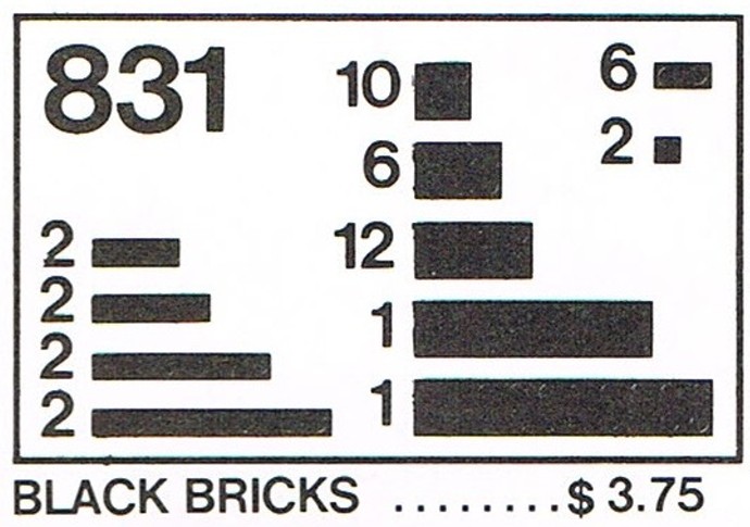 LEGO® Black Bricks Parts Pack