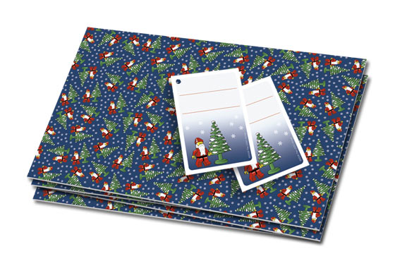 LEGO® Gift Wrap Santa Mini-Figure & Tree