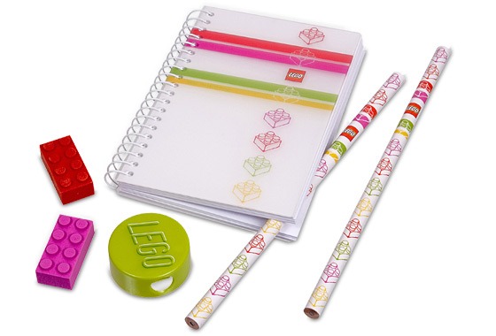 LEGO® Classic Stripes Pink Stationery Set
