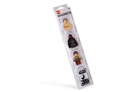 LEGO® Star Wars Magnet Set: Darth Maul, Anakin and Naboo Fighter Pilot