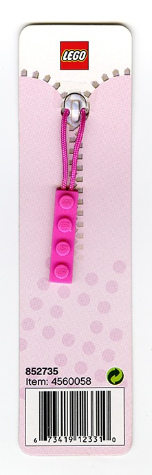 LEGO® Zipper Puller (Pink)