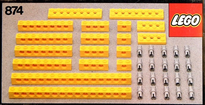 LEGO® Yellow Beams with Connector Pegs