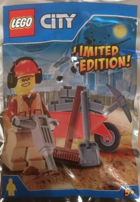 LEGO® Workman and wheelbarrow