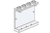 LEGO® 1x4x3 Thin Wall Element, Clear