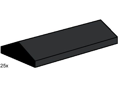 LEGO® 2 x 4 Ridge Roof Tiles, Low Sloped Black