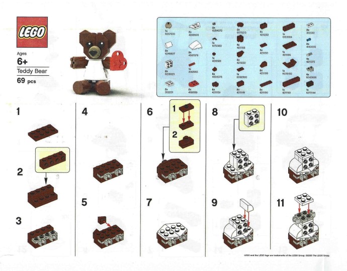 LEGO® Valentine's Bear