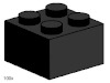 Image for LEGO® set 3453 2x2 Black Bricks