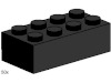 Image for LEGO® set 3458 2x4 Black Bricks