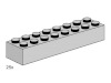 Image for LEGO® set 3464 2x8 Light Grey Bricks