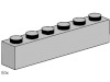 Image for LEGO® set 3474 1x6 Light Grey Bricks