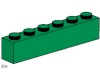 Image for LEGO® set 3476 1x6 Dark Green Bricks