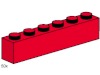 Image for LEGO® set 3477 1x6 Red Bricks