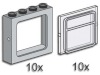 Image for LEGO® set 3733 Grey Train Windows with Panes